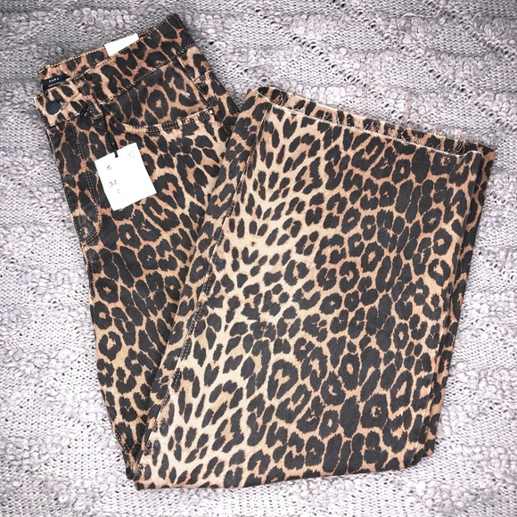 Zara Animal Print Culotte Jean Cheetah Leopard NWT - Picture 3 of 8